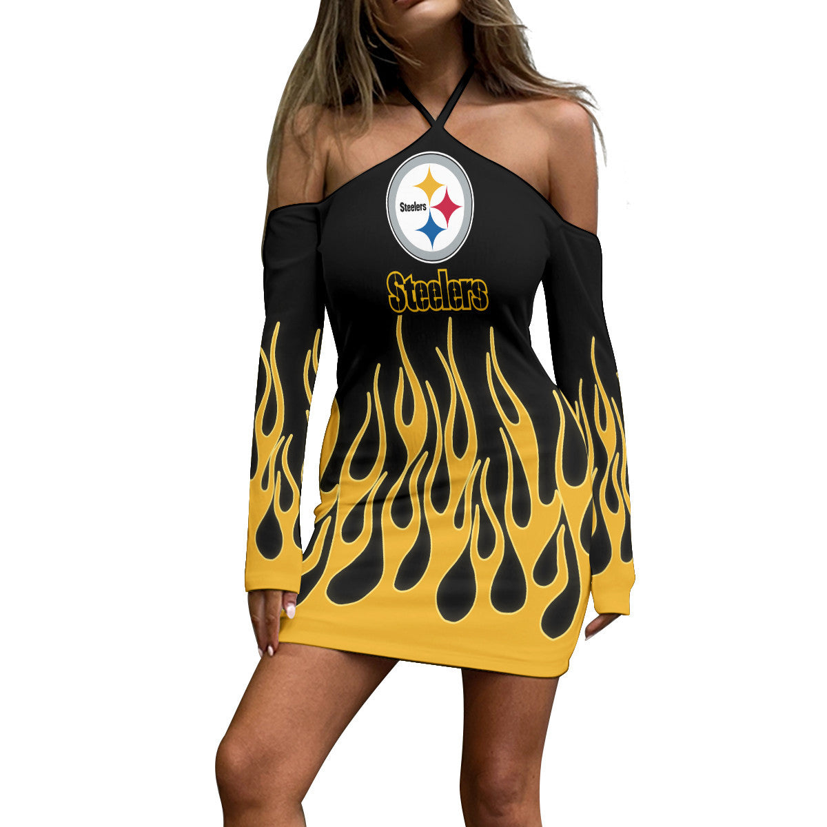 Pittsburgh Steelers Halter Lace-up Dress 59