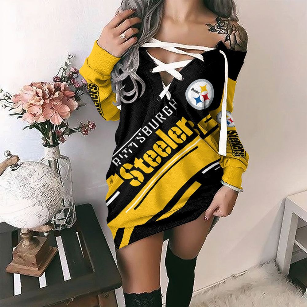Pittsburgh Steelers Lace-Up Sweatshirt 69
