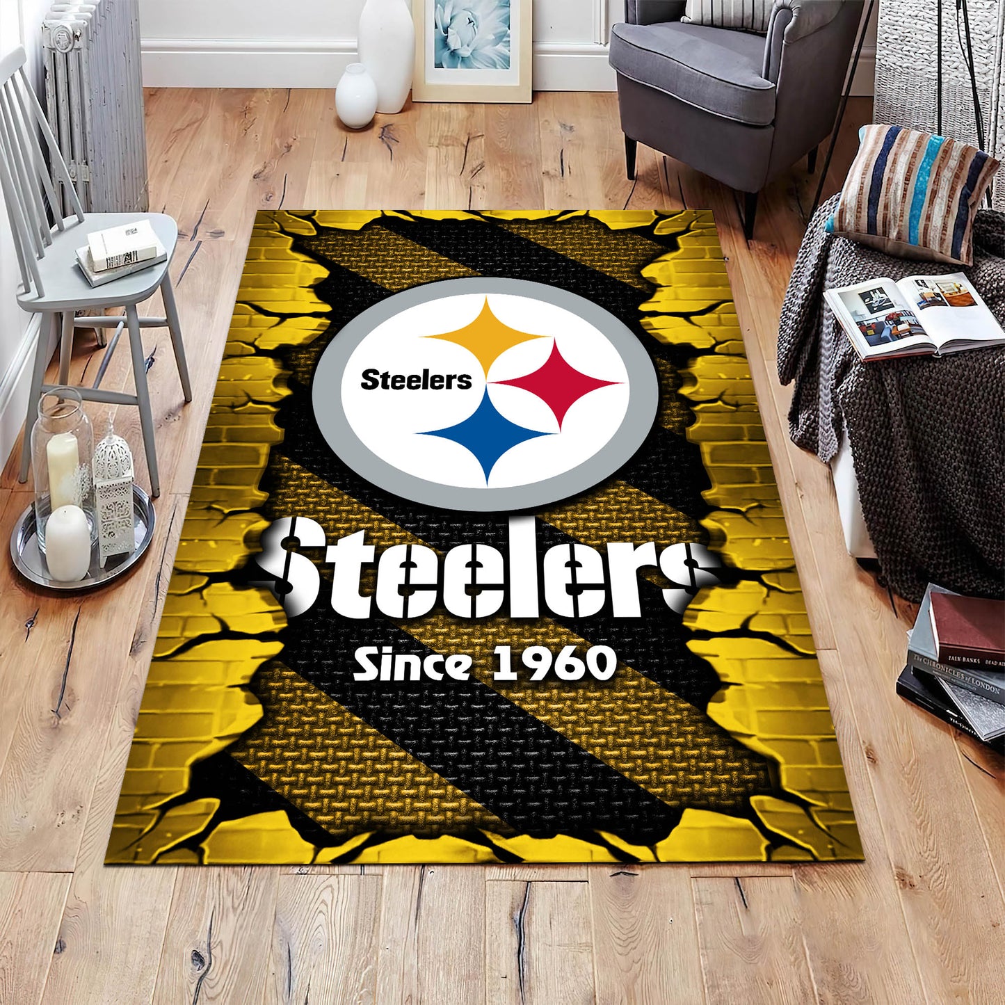 Pittsburgh Steelers Rectangle Rug BGRERUG148
