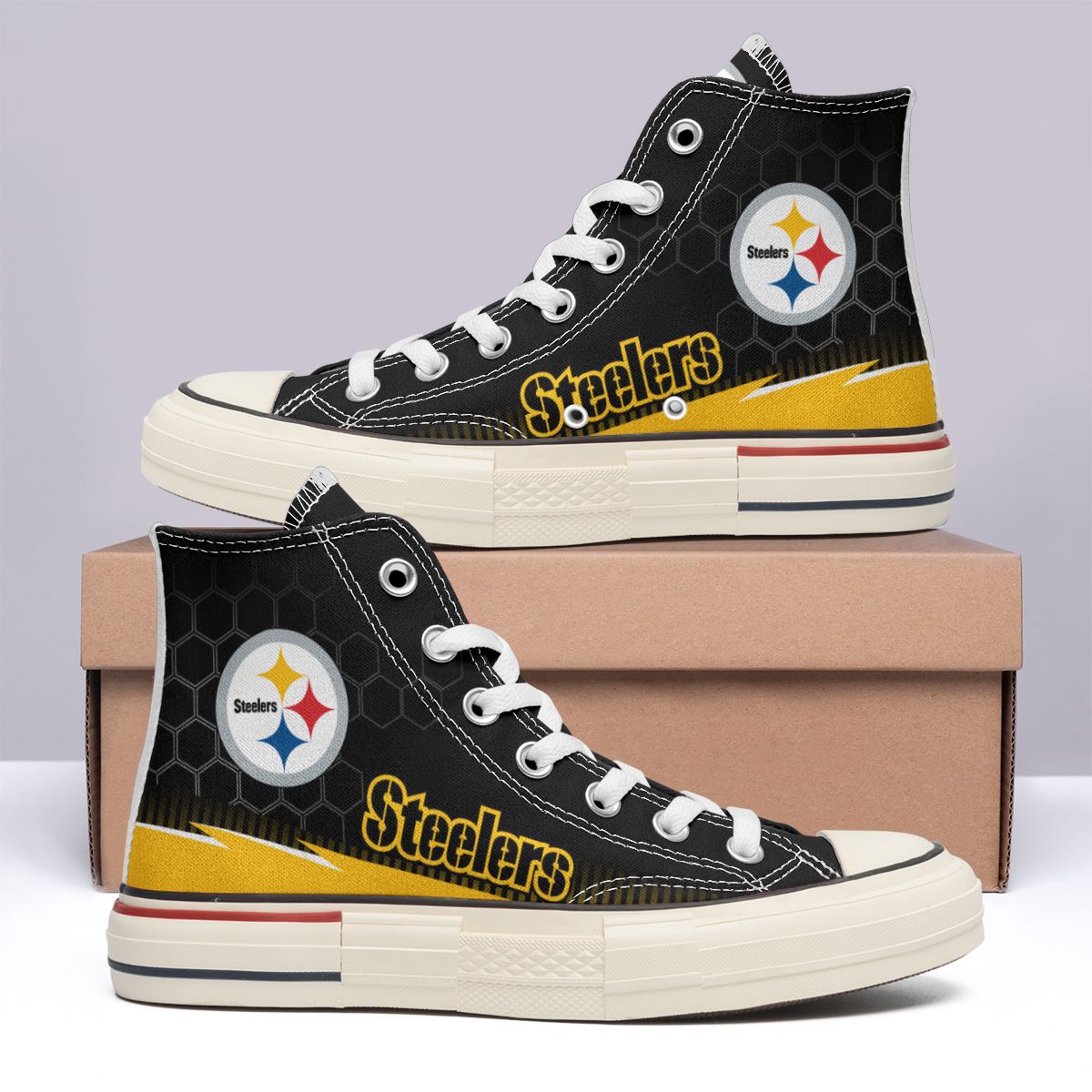 Pittsburgh Steelers New High Top Canvas Shoes 03