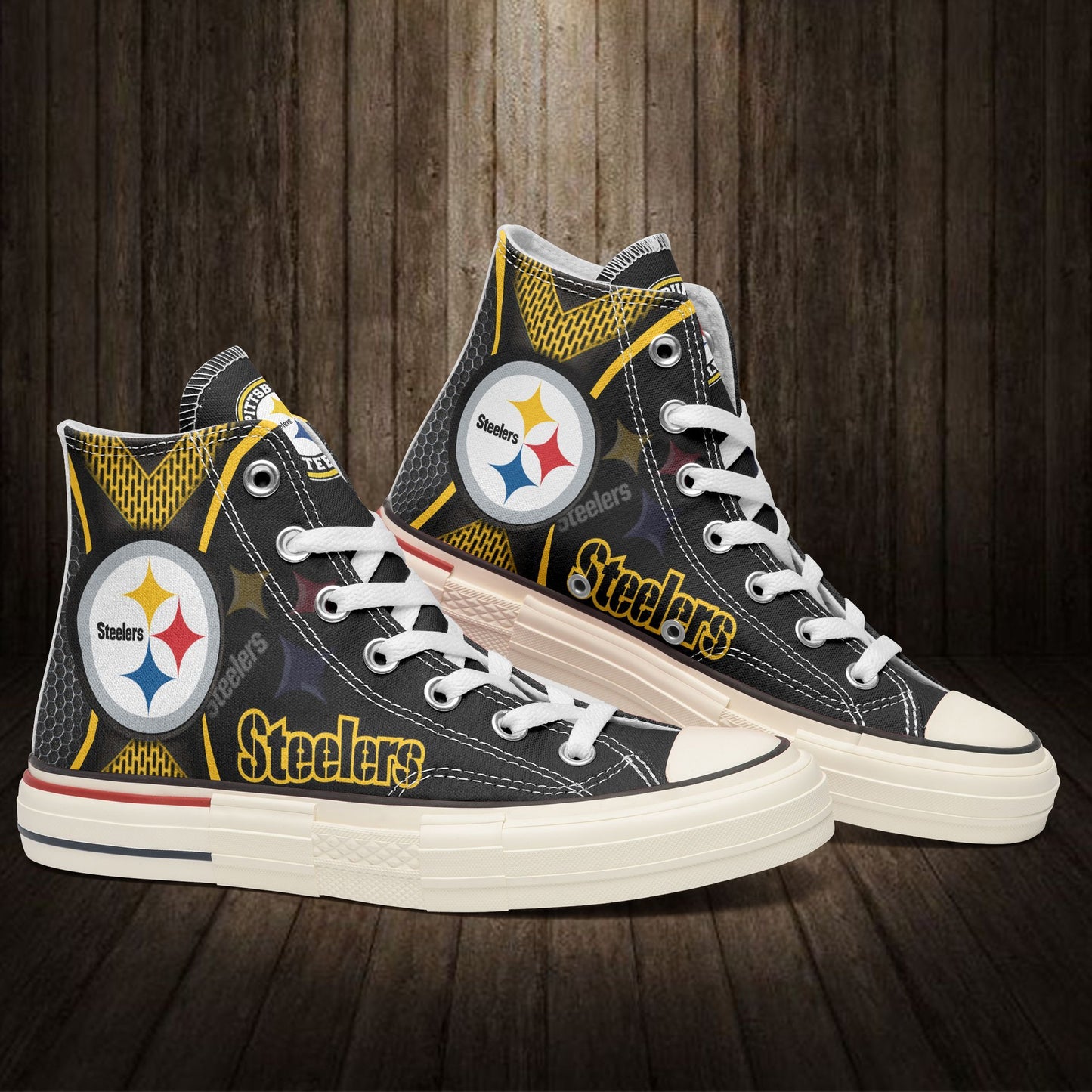 Pittsburgh Steelers New High Top Canvas Shoes 33