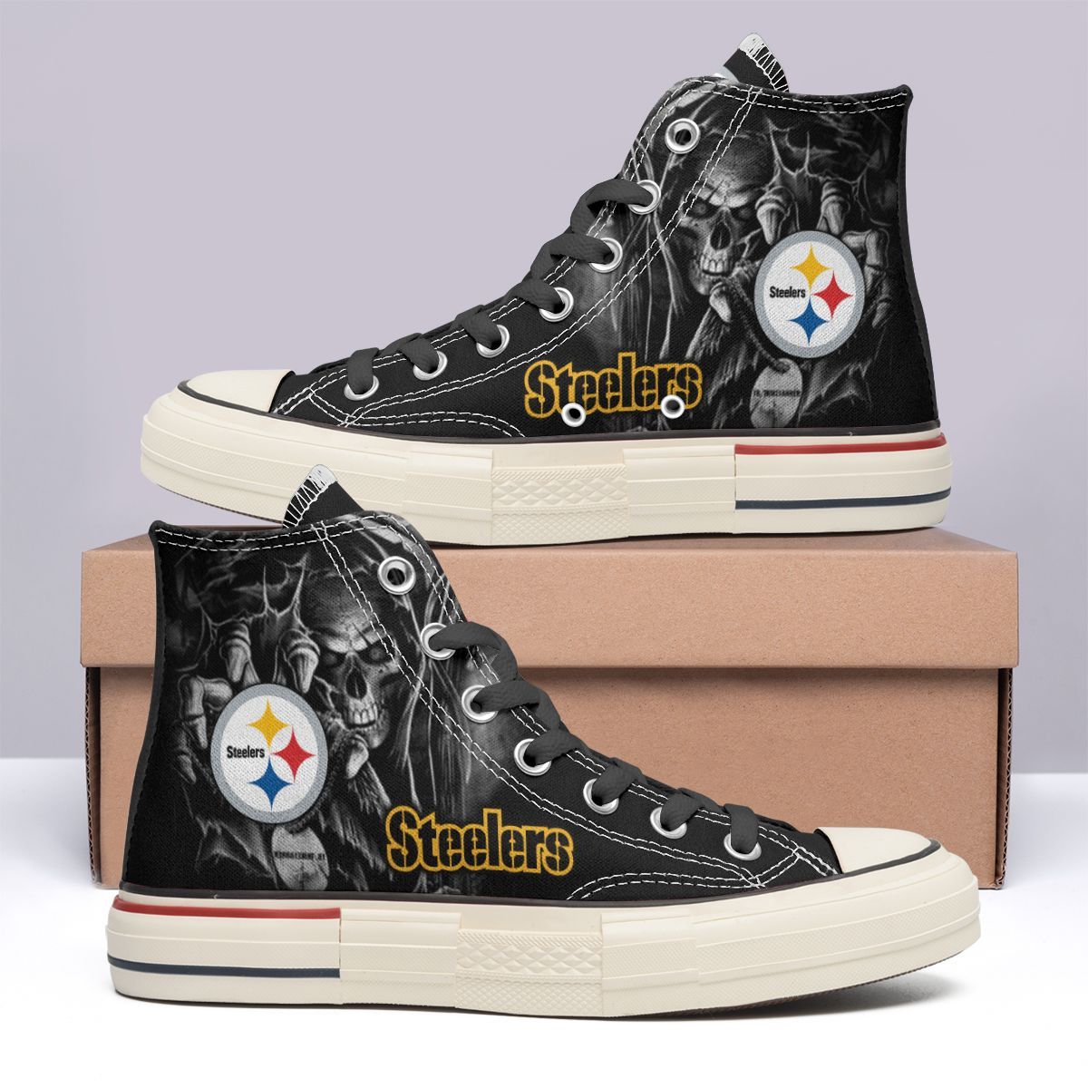 Pittsburgh Steelers New High Top Canvas Shoes 35