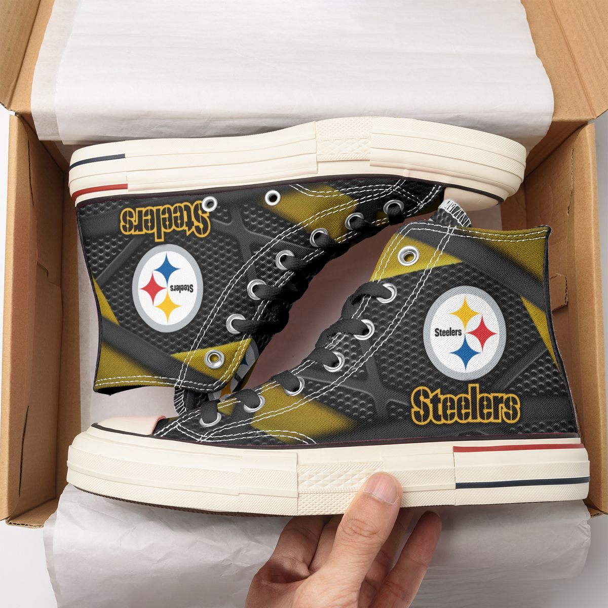 Pittsburgh Steelers New High Top Canvas Shoes 48