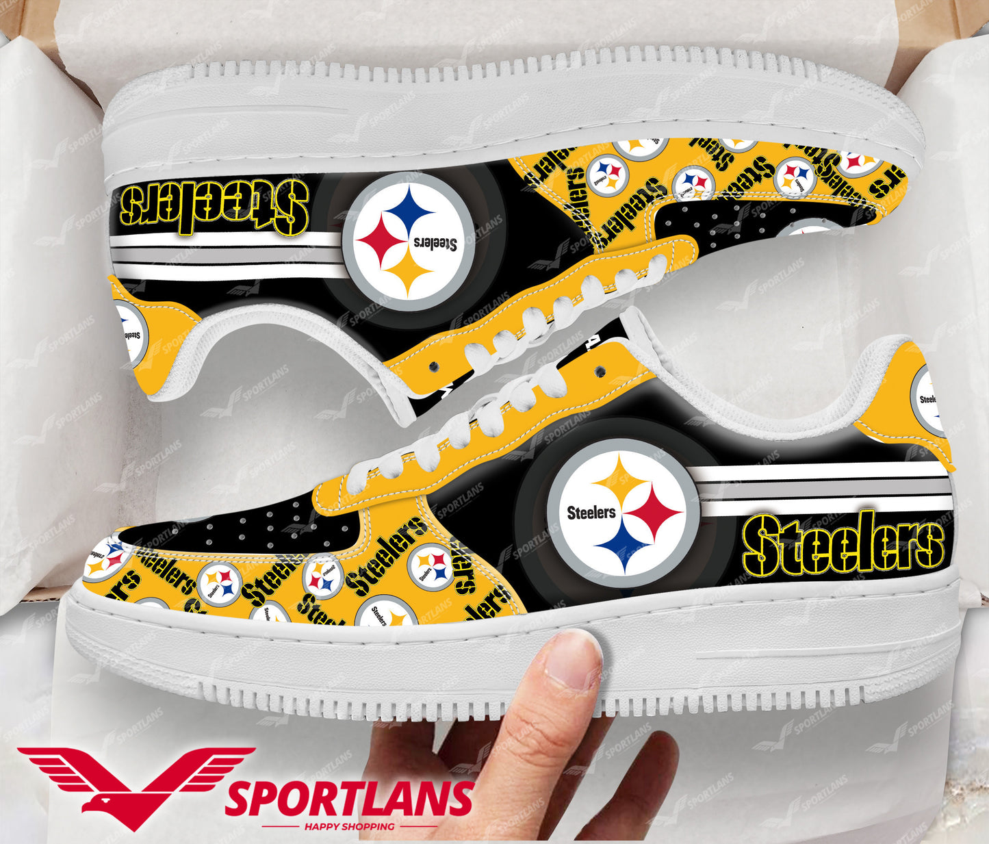 Pittsburgh Steelers NFL Personalized Air Force 1 Shoes