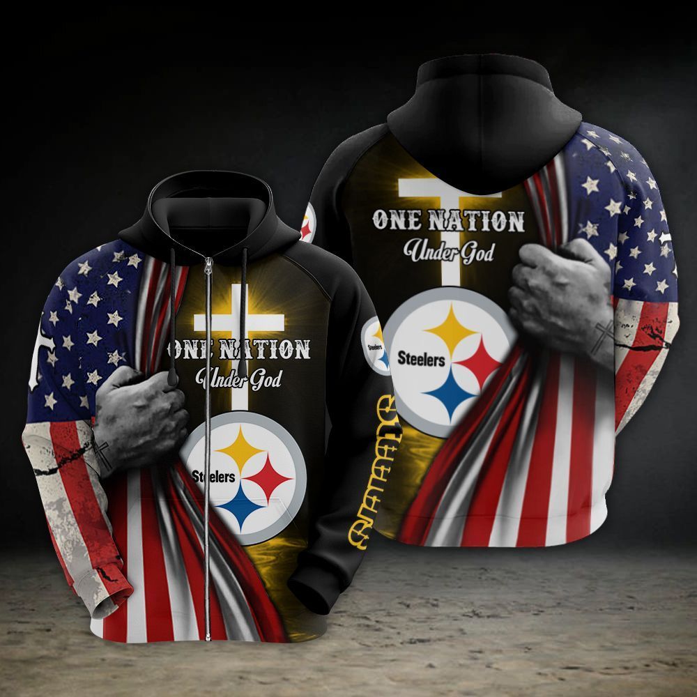 Pittsburgh Steelers – One Nation Under God Limited Hoodie S548