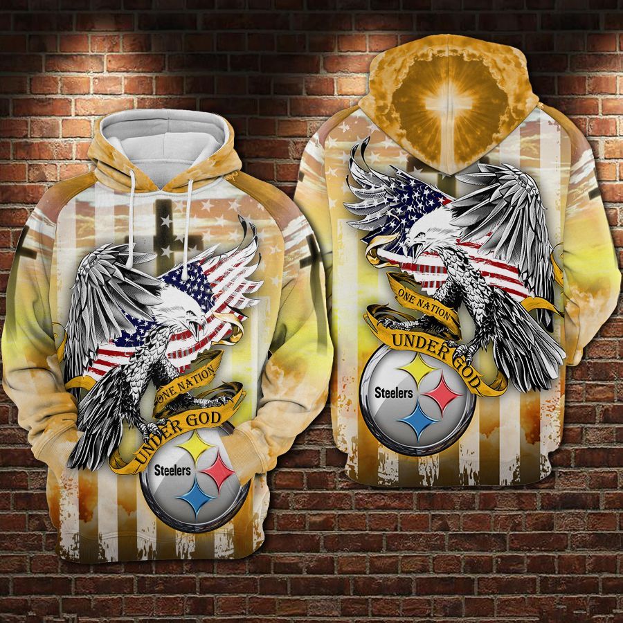 Pittsburgh Steelers – One Nation Under God Limited Hoodie S549