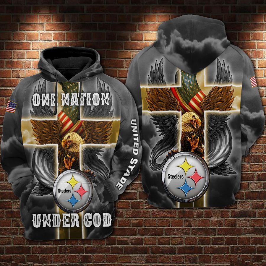 Pittsburgh Steelers – One Nation Under God Limited Hoodie S551