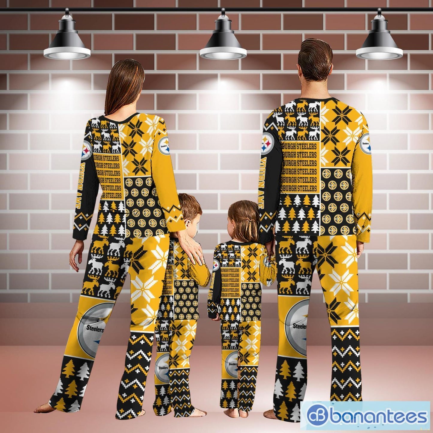 Pittsburgh Steelers Pajamas Christmas Gift For Family AZCPYZAM123