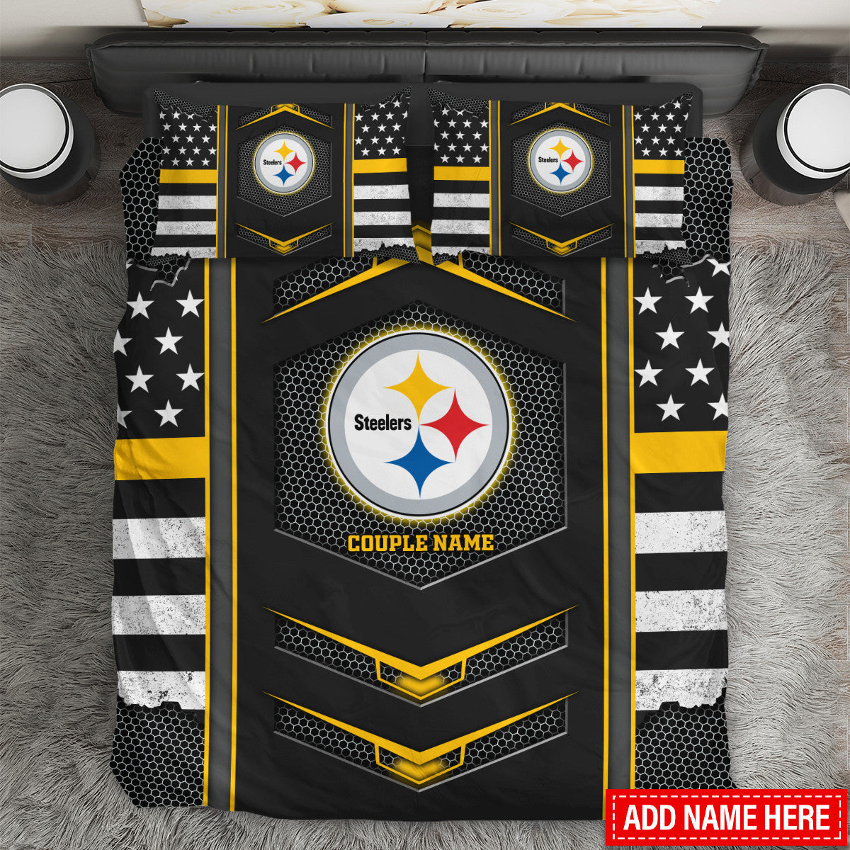 Pittsburgh Steelers Personalized Bedding Set BG02