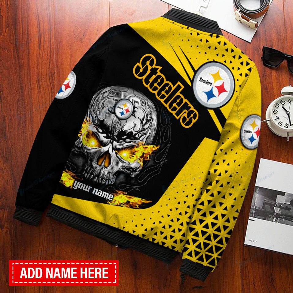 Pittsburgh Steelers Personalized Bomber Jacket BG321