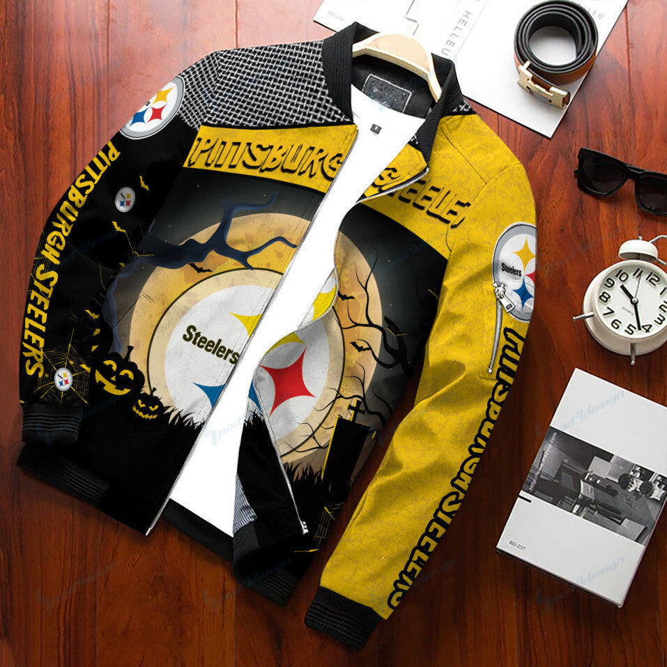Pittsburgh Steelers Personalized Bomber Jacket BG388