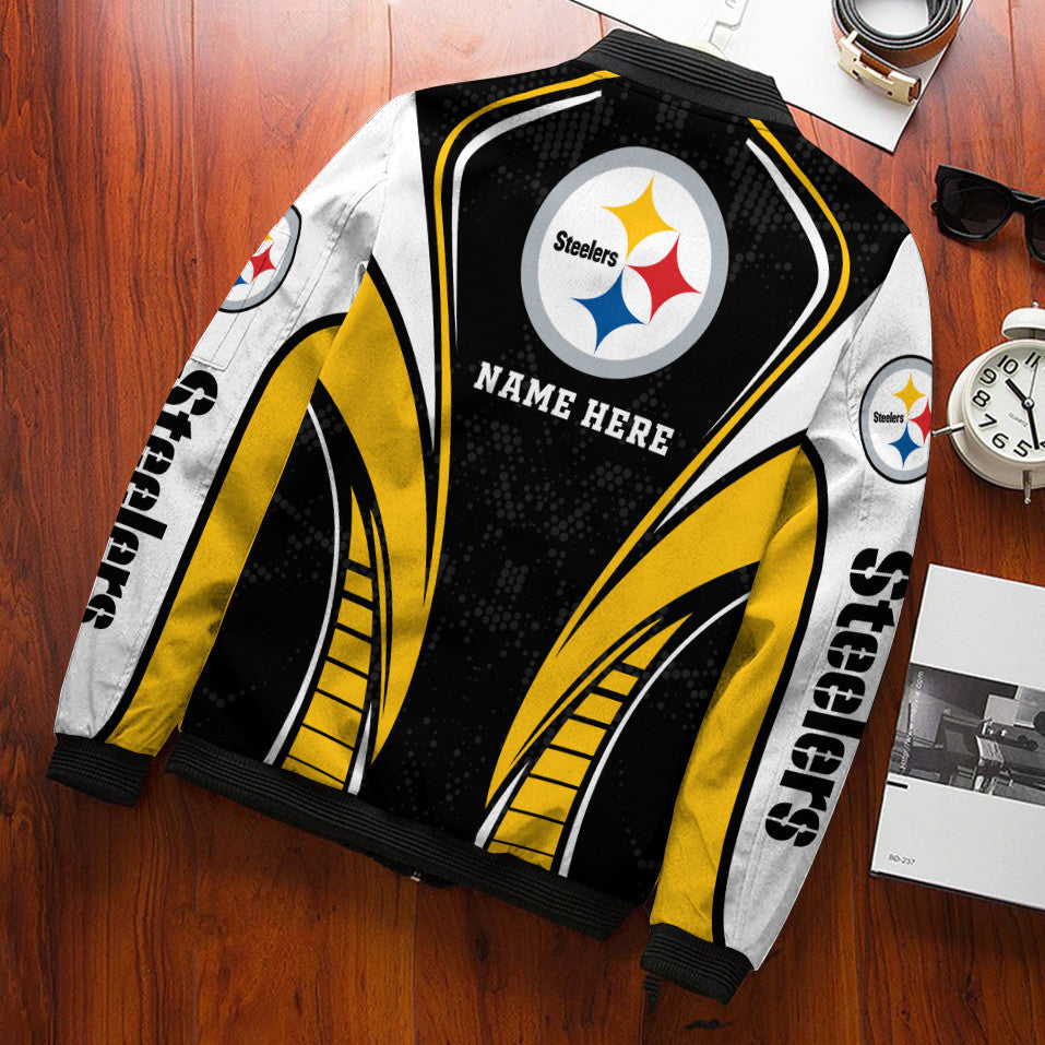 Pittsburgh Steelers Personalized Bomber Jacket BG525