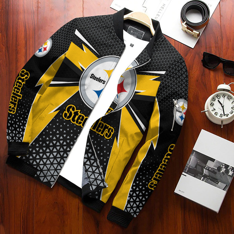 Pittsburgh Steelers Personalized Bomber Jacket BG584