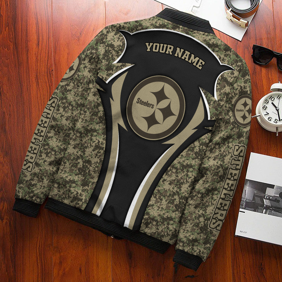 Pittsburgh Steelers Personalized Bomber Jacket BG645