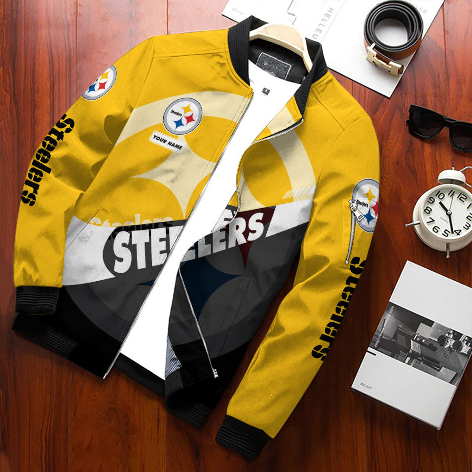 Pittsburgh Steelers Personalized Bomber Jacket BG842