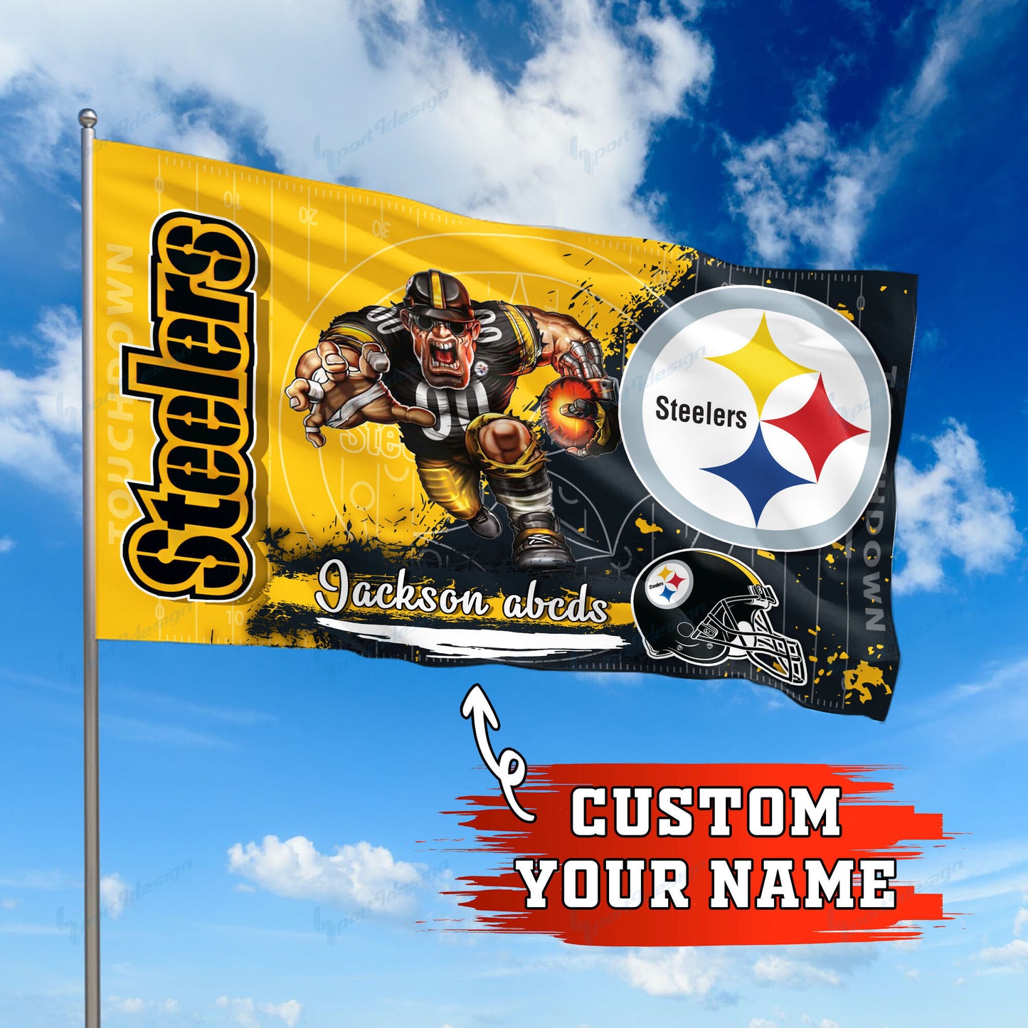 Pittsburgh Steelers Personalized Flag 262