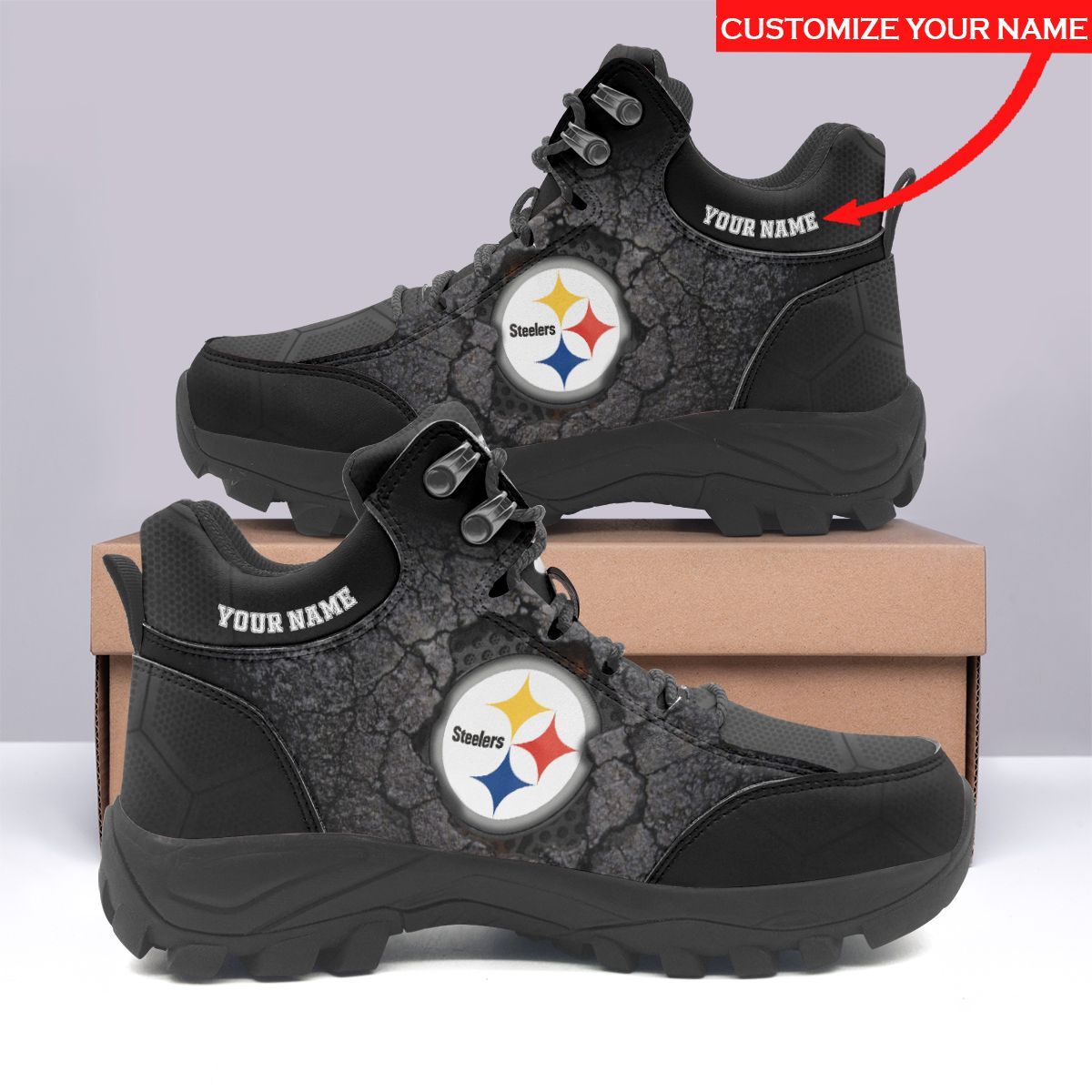 Pittsburgh Steelers Personalized Hiking Shoes 40