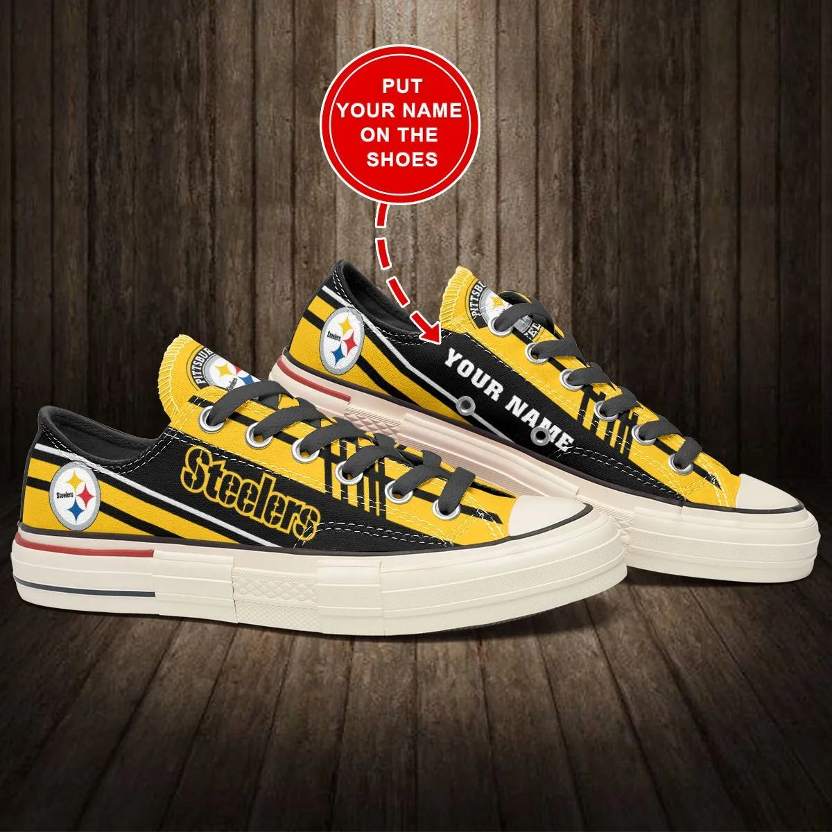 Pittsburgh Steelers Personalized New Low Top Canvas Shoes 04