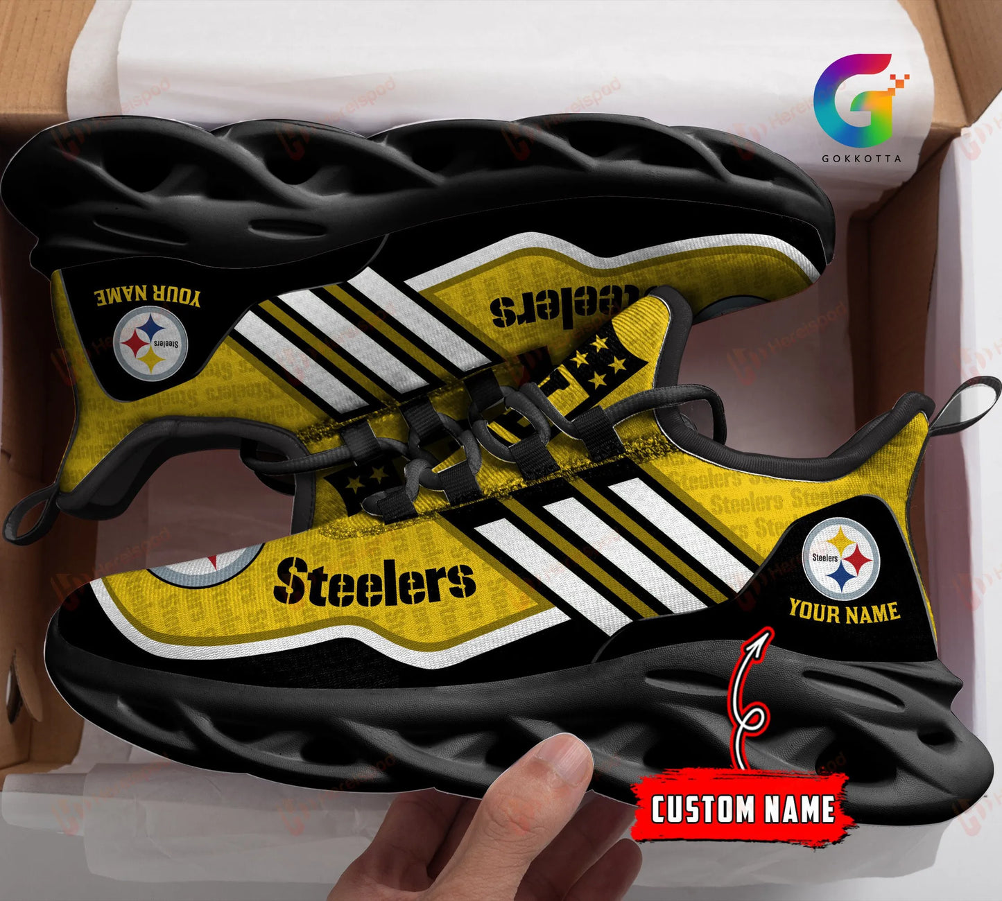 Pittsburgh Steelers Personalized Yezy Running Sneakers 148