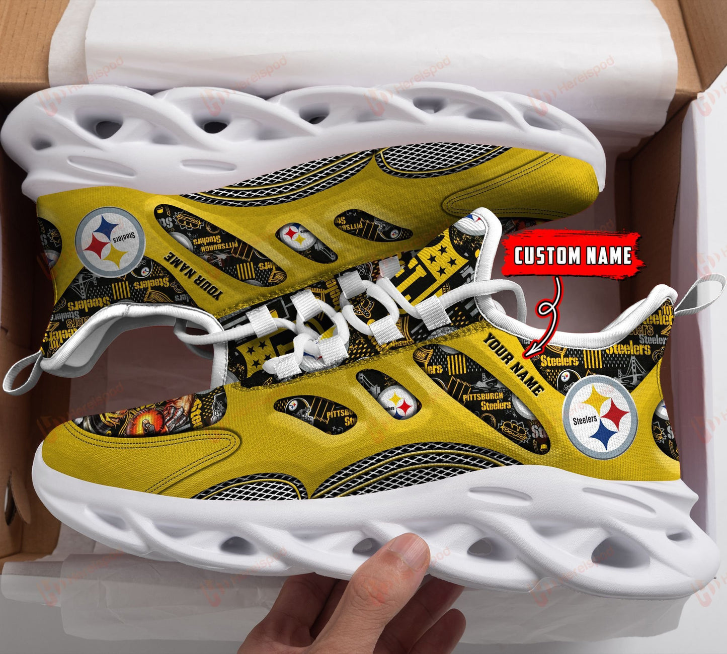 Pittsburgh Steelers Personalized Yezy Running Sneakers 198