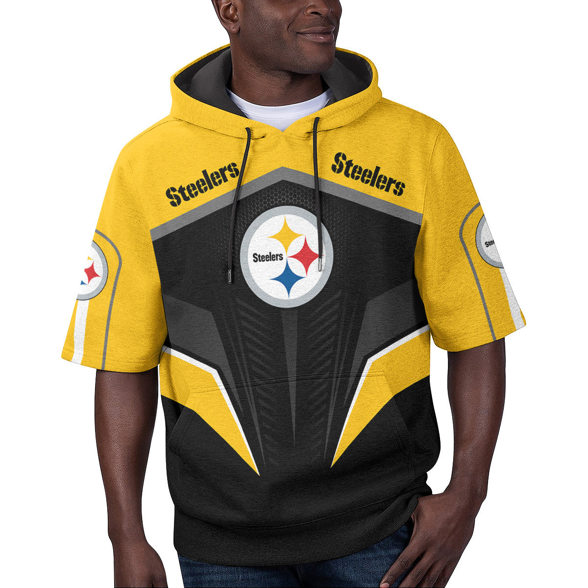 Pittsburgh Steelers Short Sleeve Hoodie BG41