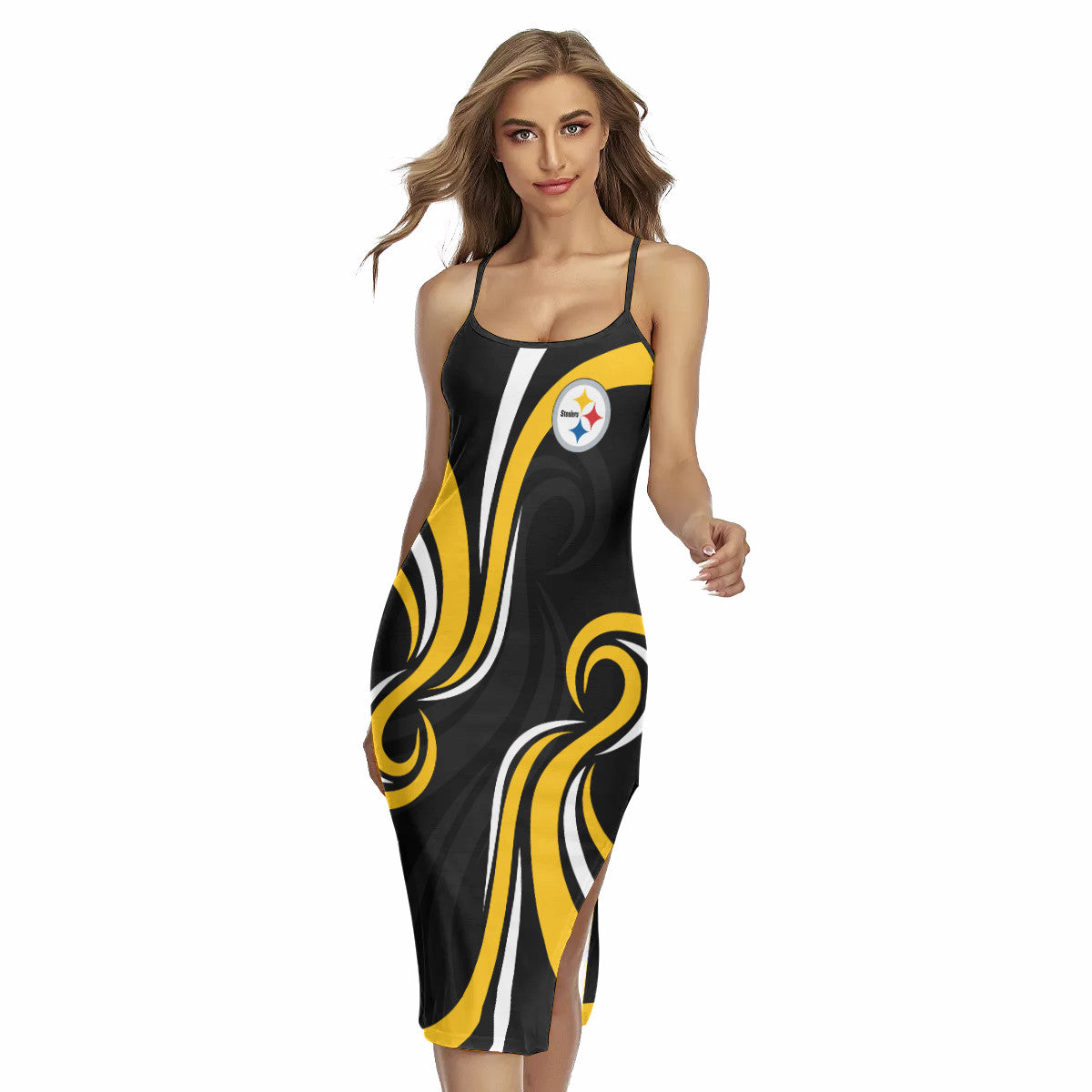 Pittsburgh Steelers Women’s Back Cross Cami Dress 40