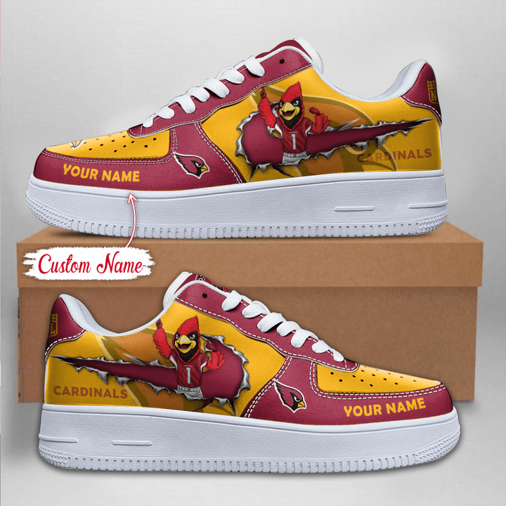 NFL Arizona Cardinals Custom Name Air Force 1 Sneaker AZBTAF1000132