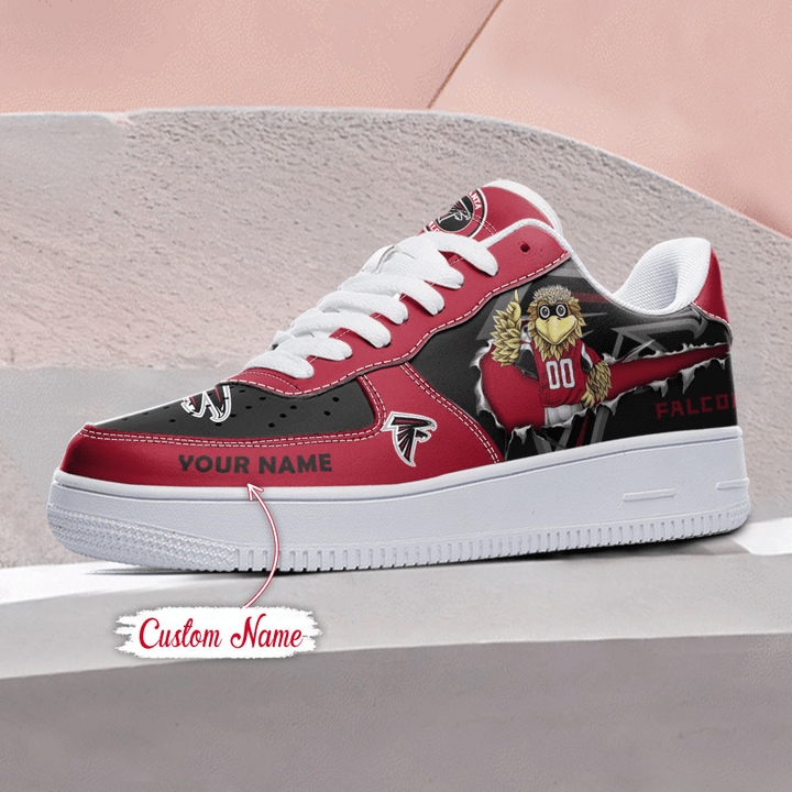 NFL Atlanta Falcons Custom Name Air Force 1 Sneaker AZBTAF1000133