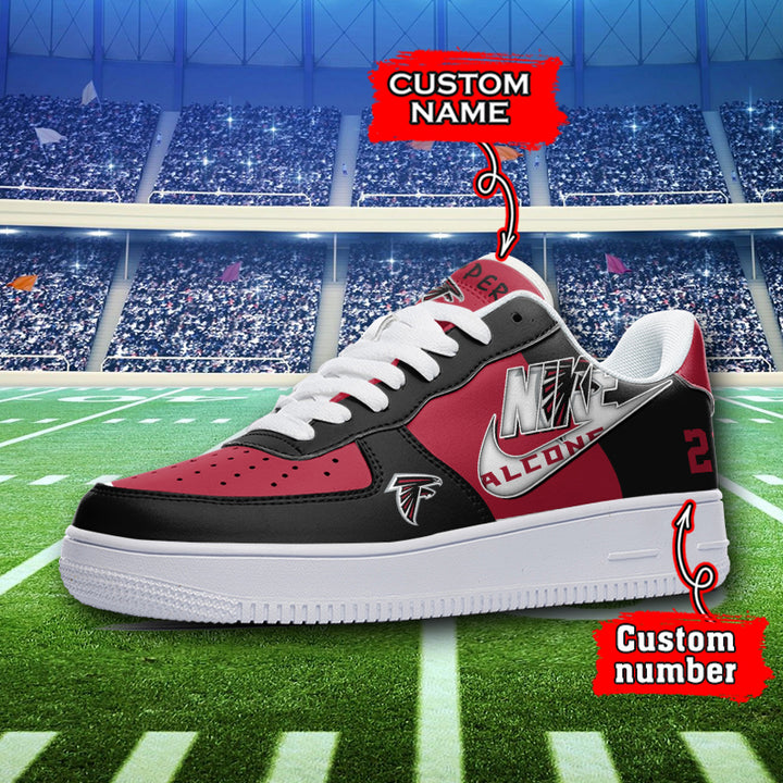 NFL Atlanta Falcons Custom Name Number Air Force 1 Sneaker AZBTAF1000135