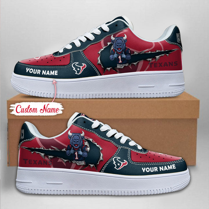 NFL Houston Texans Custom Name Air Force 1 AZBTAF1000091