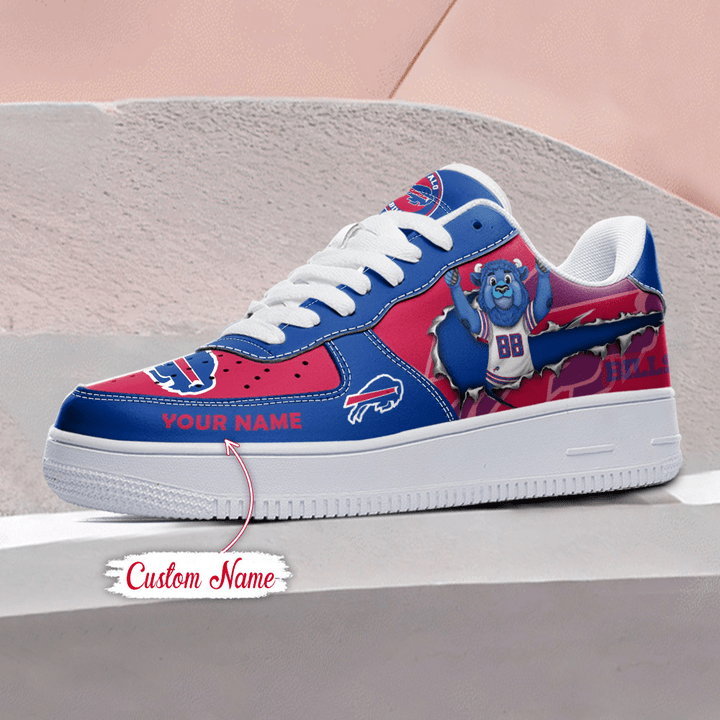 NFL Buffalo Bills Custom Name Air Force 1 Sneaker AZBTAF1000094