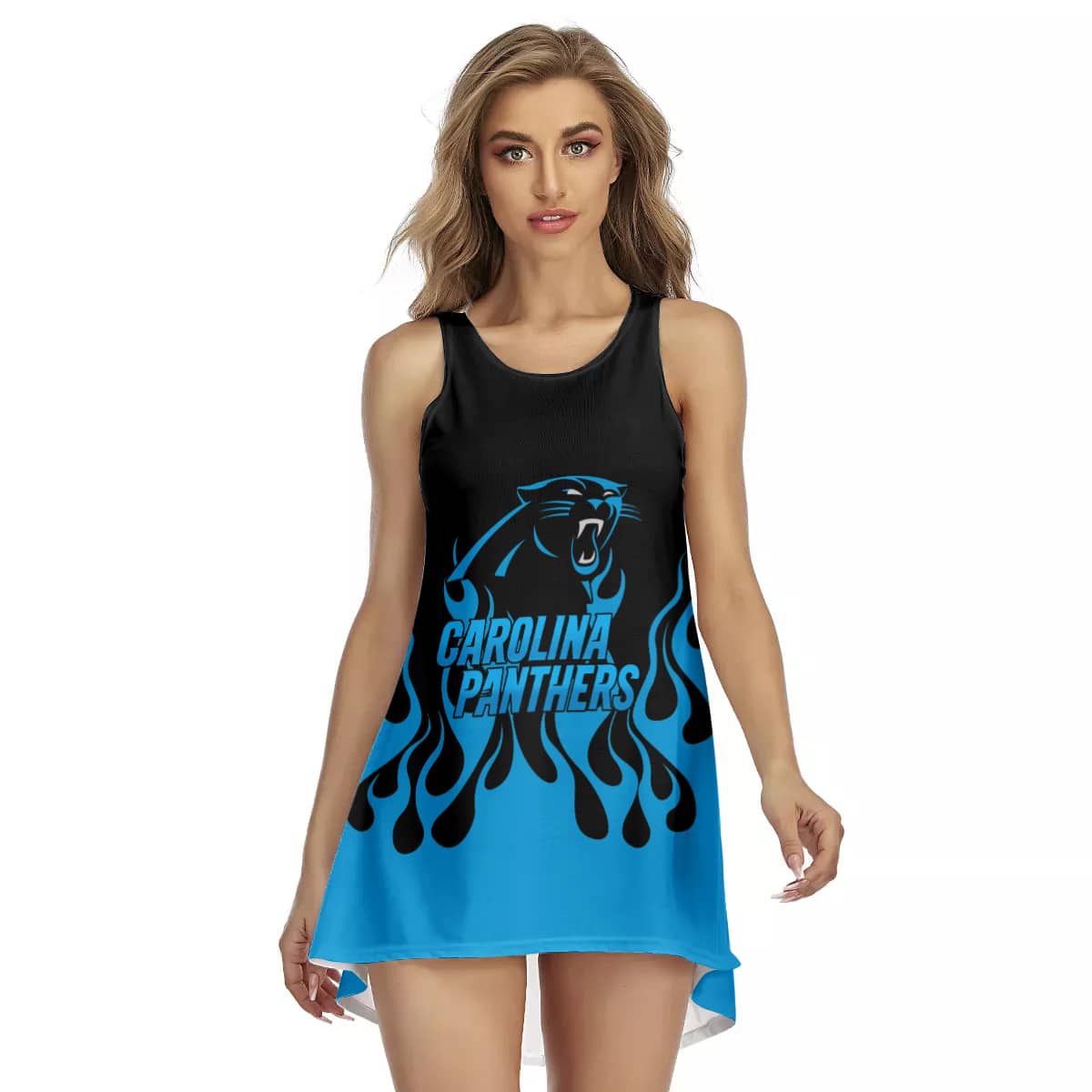 Carolina Panthers Summer Women Sleeveless Dress BG01