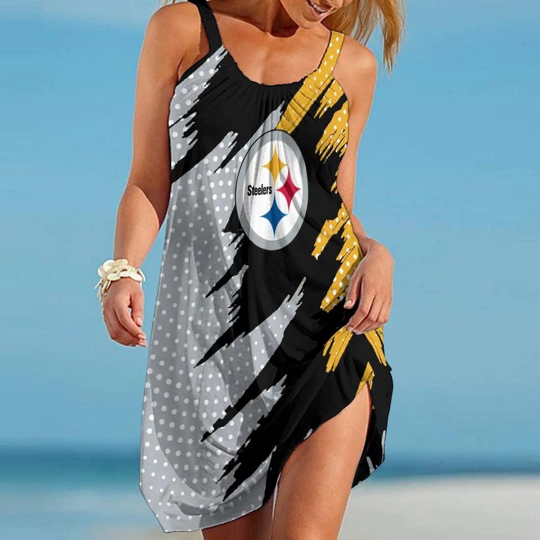 Pittsburgh Steelers Beach Dress BGSLLBD638