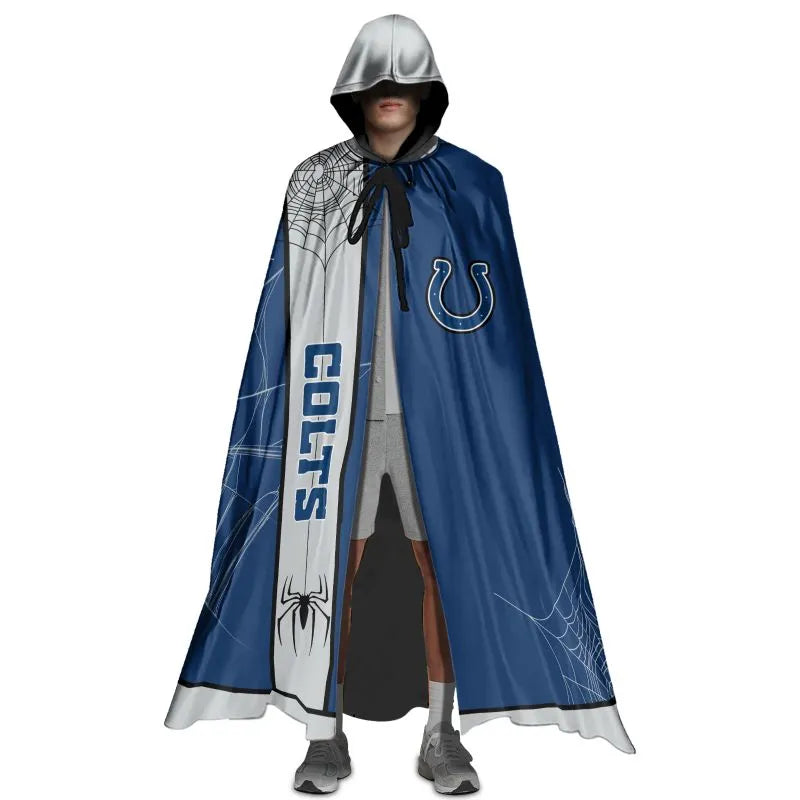 Indianapolis Colts Cowebs Pattern Halloween Limited Edition All-Over Print Halloween Cloak