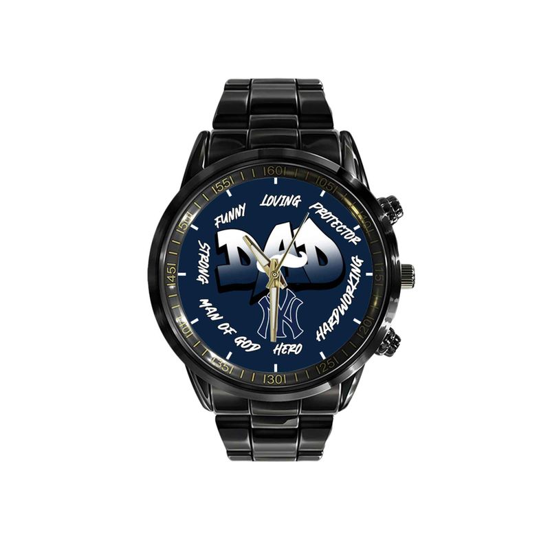 New York Yankees Limited Edition Black Stainless Steel Watch For Father’s Day AZBTWA000013
