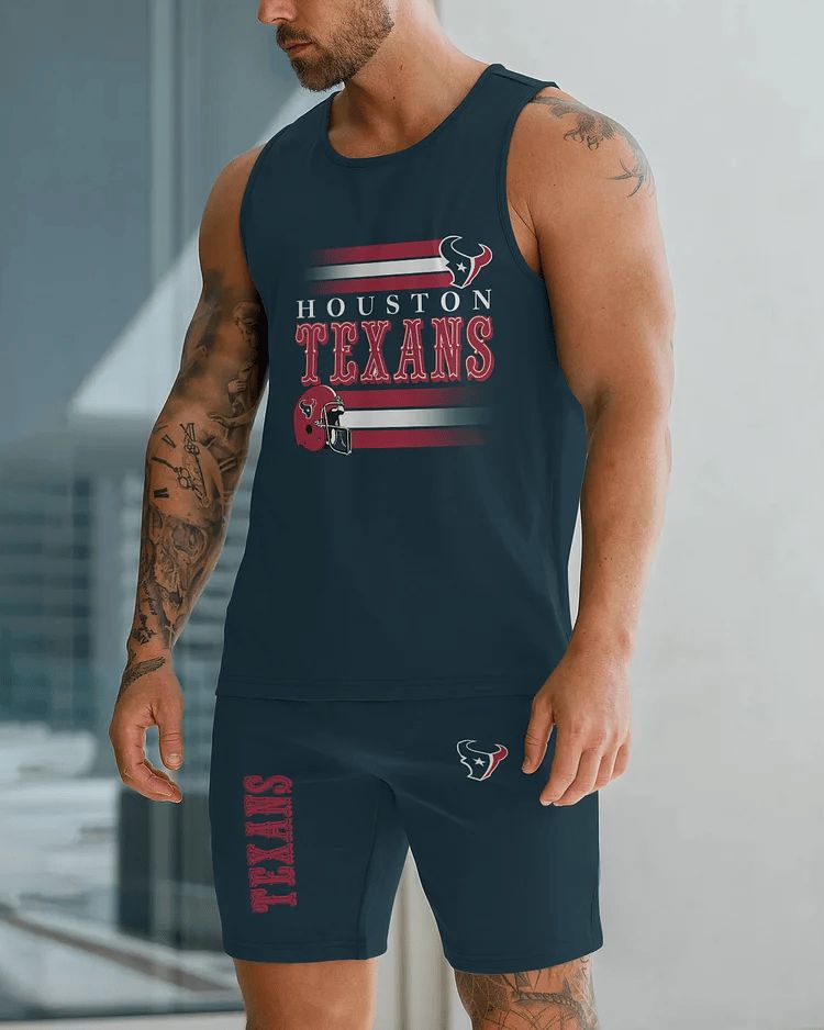 Houston Texans Summer Men Tank Top And Shorts Set BGMTT060