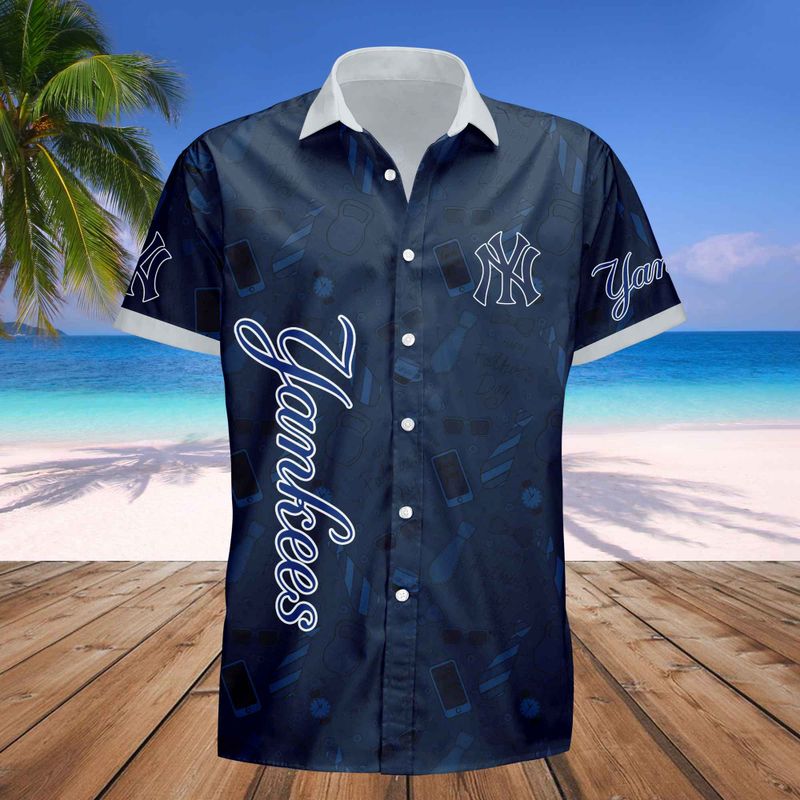 New York Yankees Personalized Button Shirt Father’s Day New AZBTBTS000006