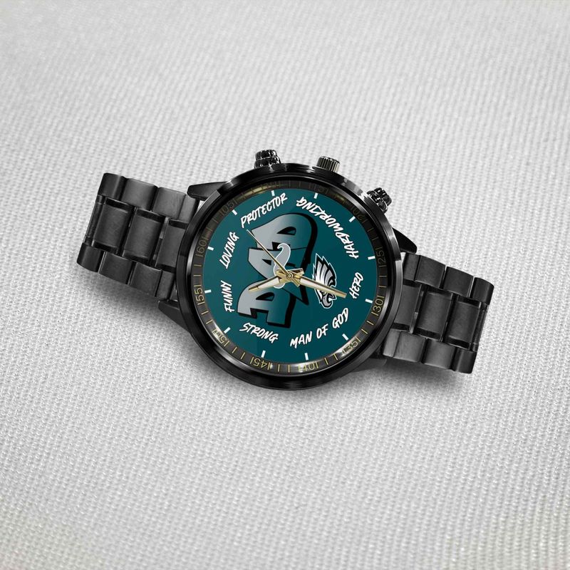 Philadelphia Eagles Limited Edition Black Stainless Steel Watch For Father’s Day AZBTWA000008