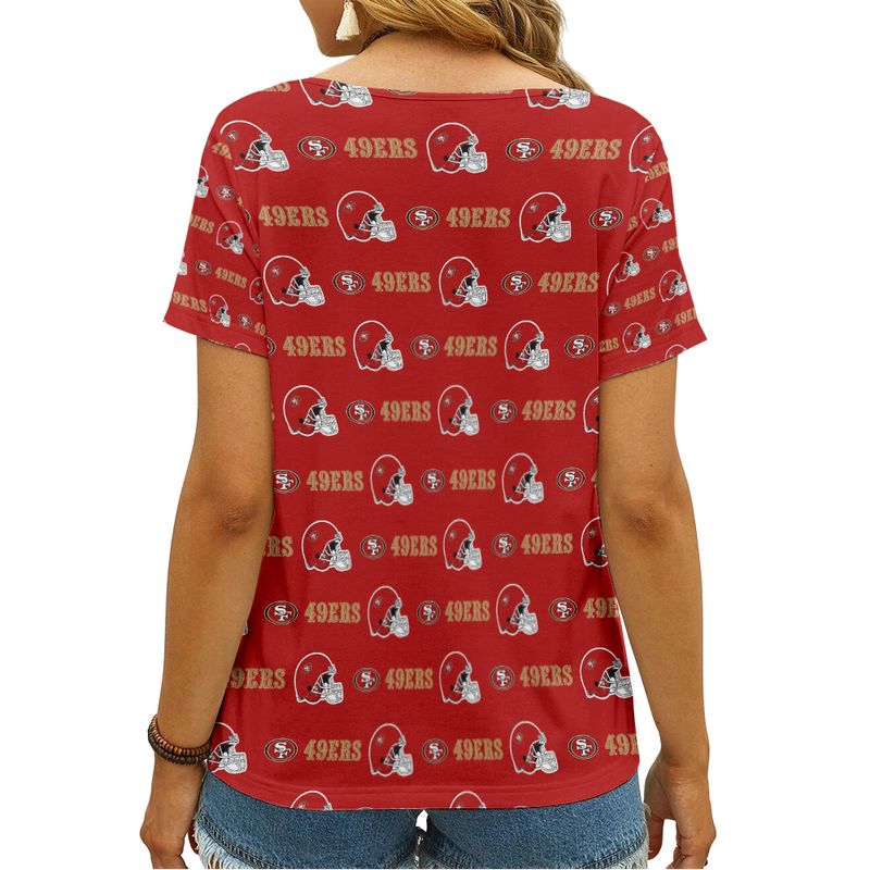 San Francisco 49ers V-neck Women T-shirt