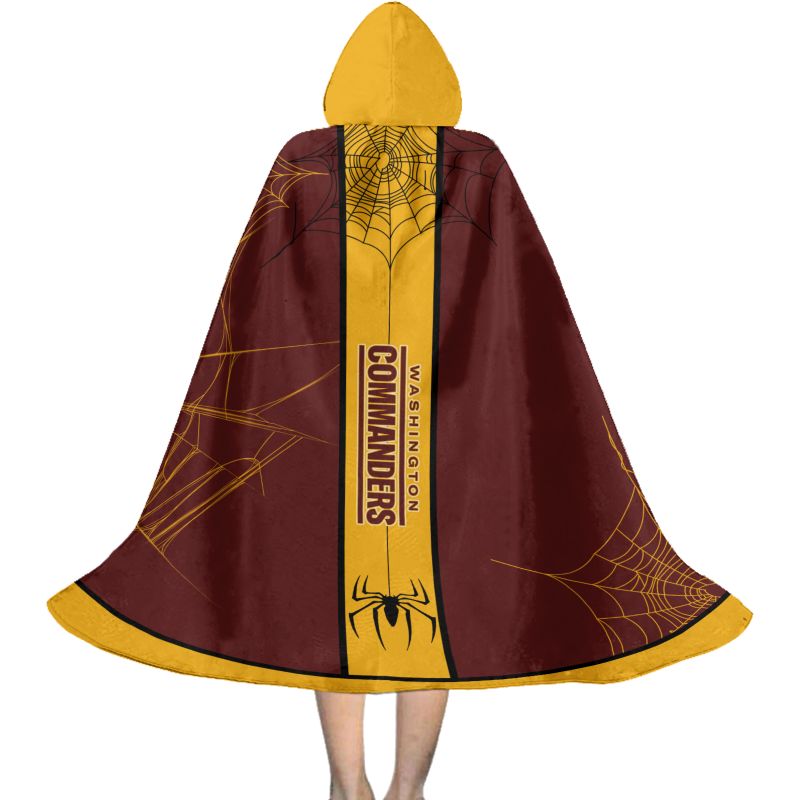 Washington Commanders Cowebs Pattern Halloween Limited Edition All-Over Print Halloween Cloak