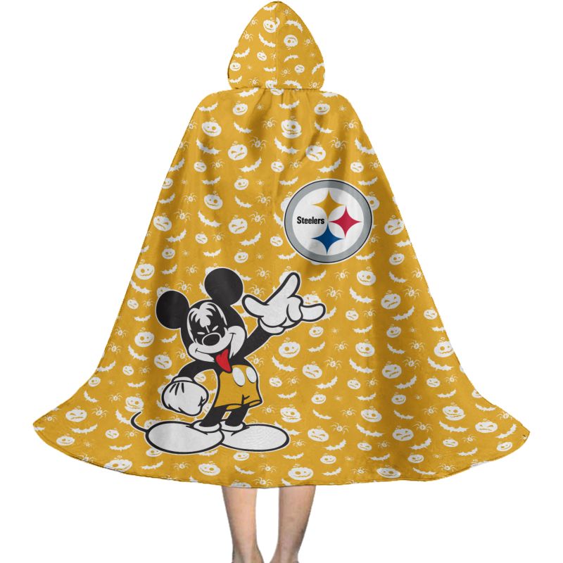 Pittsburgh Steelers MM Pattern Halloween Limited Edition All-Over Print Halloween Cloak