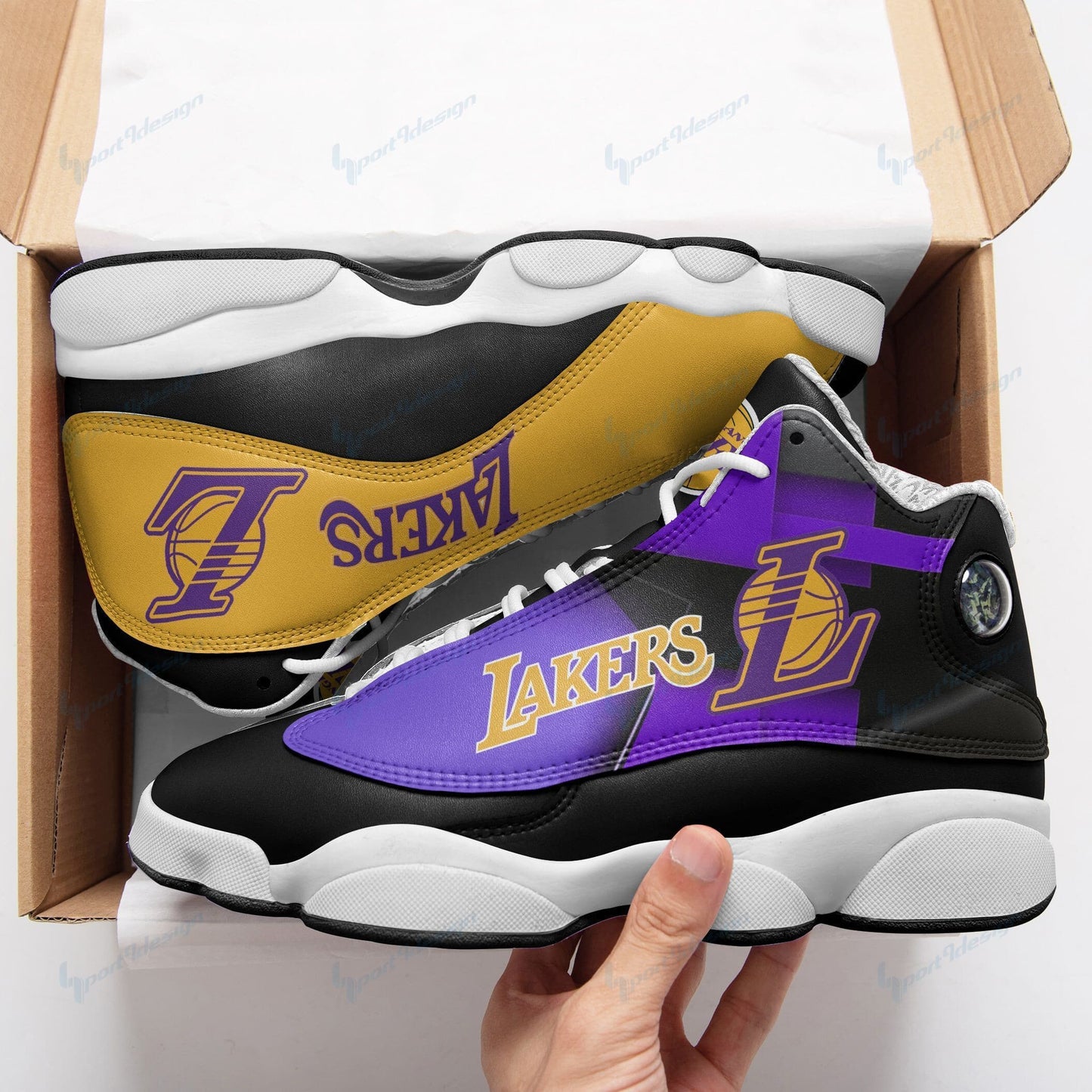 Los Angeles Lakers Air JD13 Sneakers 258