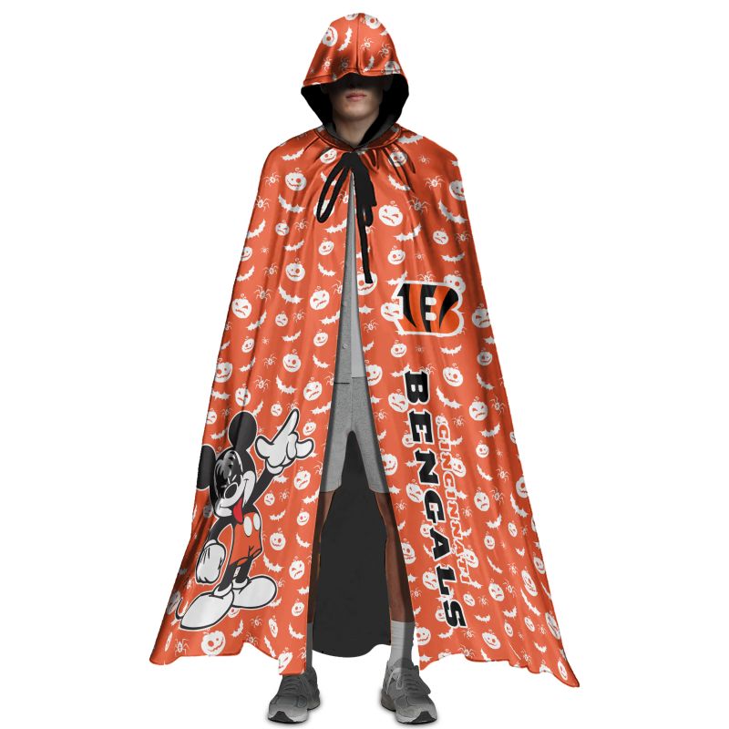 Cincinnati Bengals MM Pattern Halloween Limited Edition All-Over Print Halloween Cloak