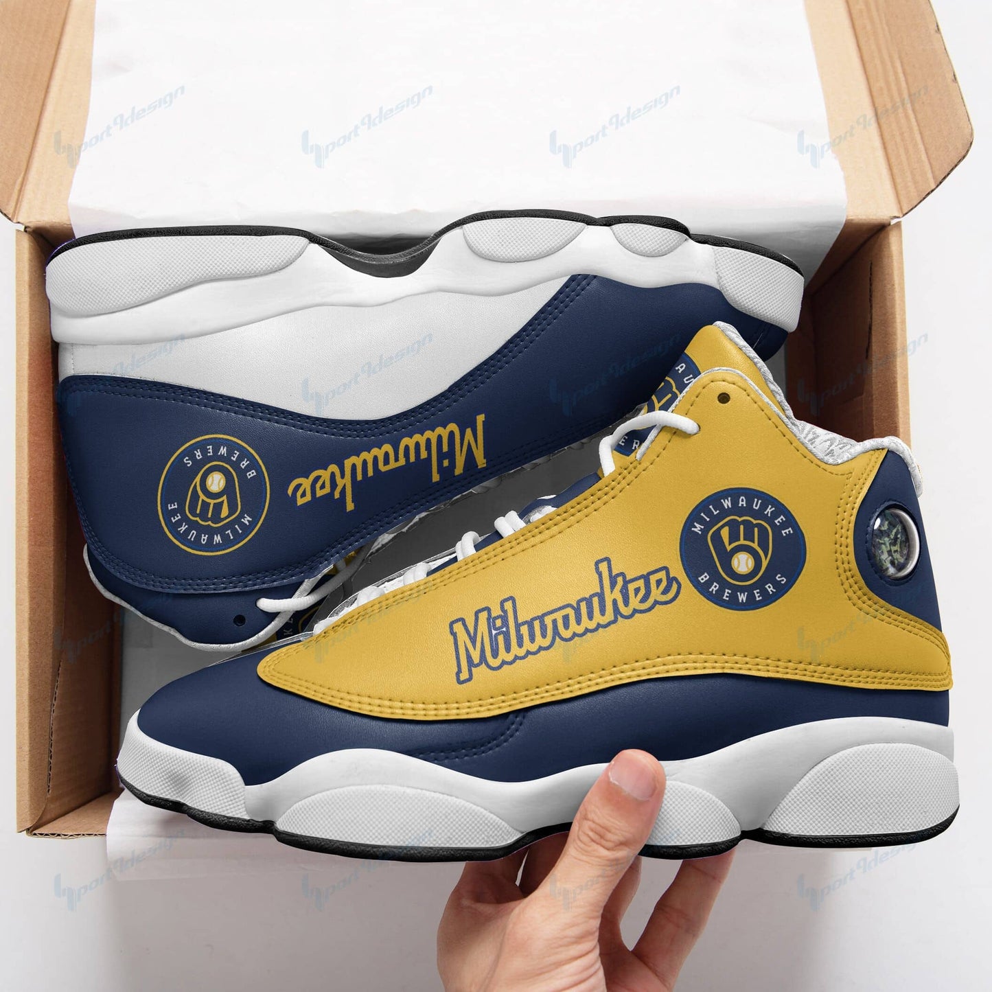 Milwaukee Brewers Air JD13 Sneakers 045