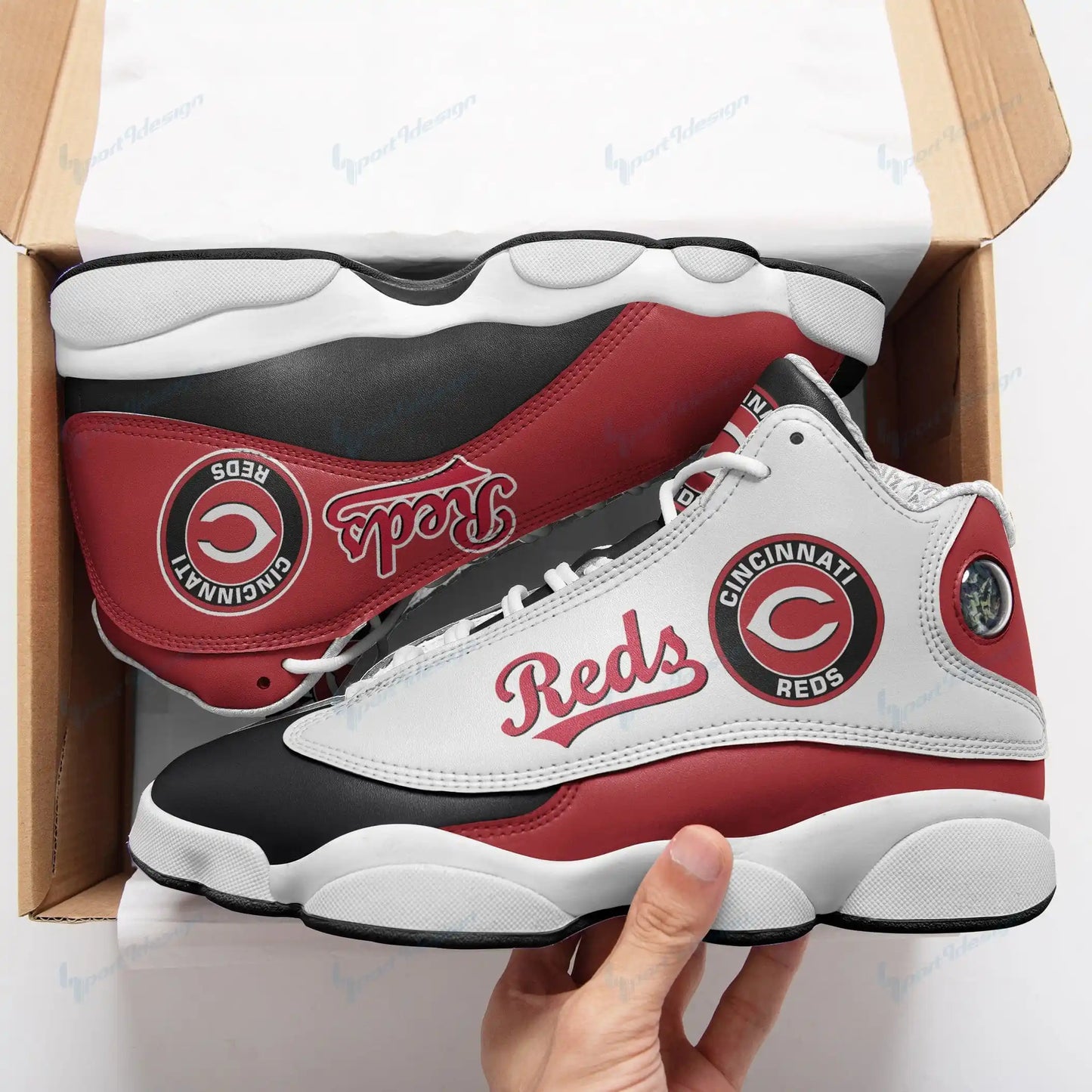 Cincinnati Reds Air JD13 Sneakers 048
