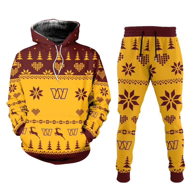 Washington Commanders Christmas Patterns Hoodie and Joggers