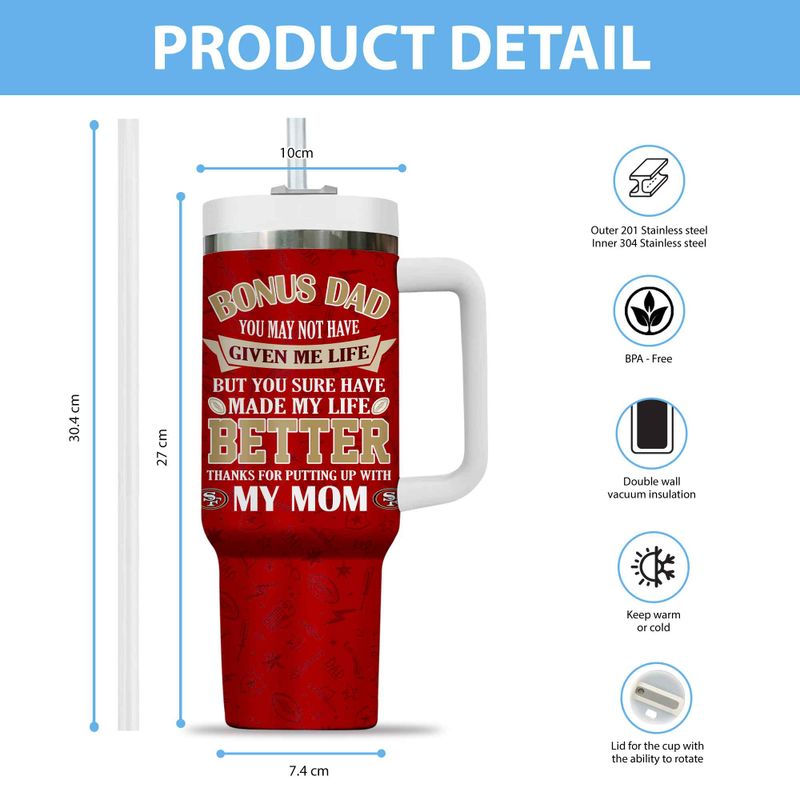 San Francisco 49ers New Personalized 40oz Tumbler Father’s Day AZBT40OZ000173