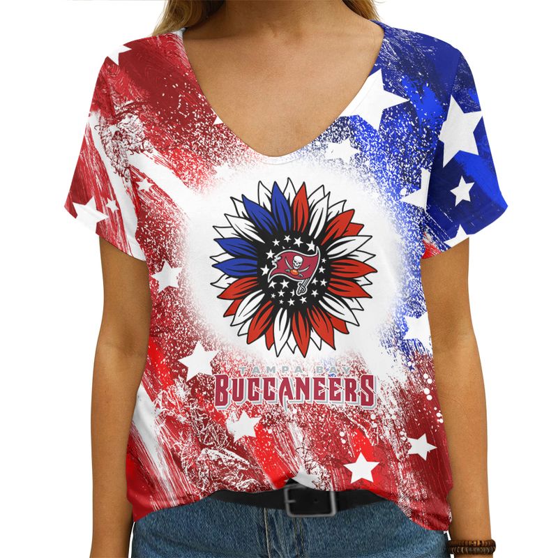 Tampa Bay Buccaneers V-neck Women T-shirt