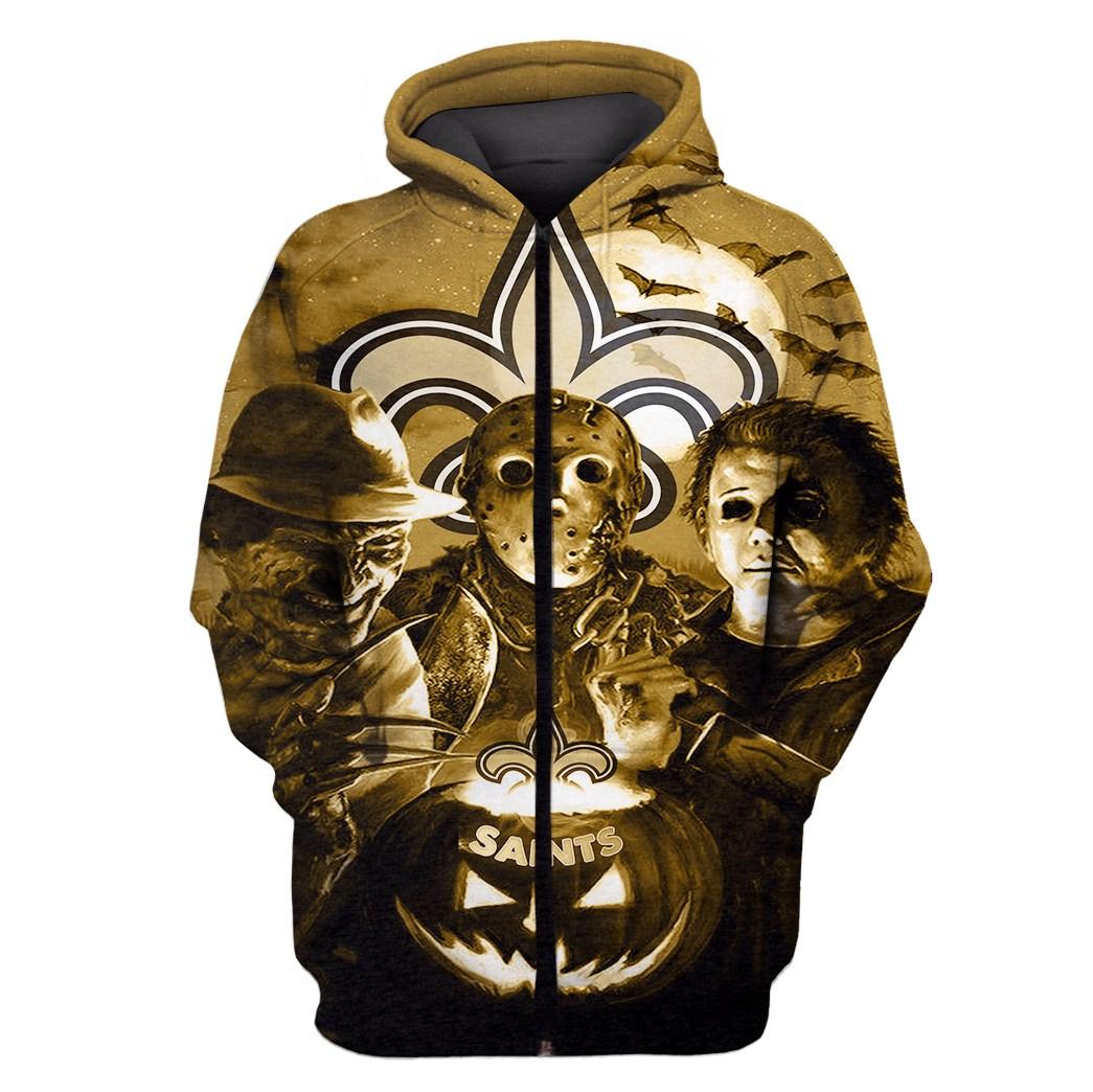 New Orleans Saints Halloween Limited Edition Unisex All Over Print Full 3D T-shirt Sweater Hoodie