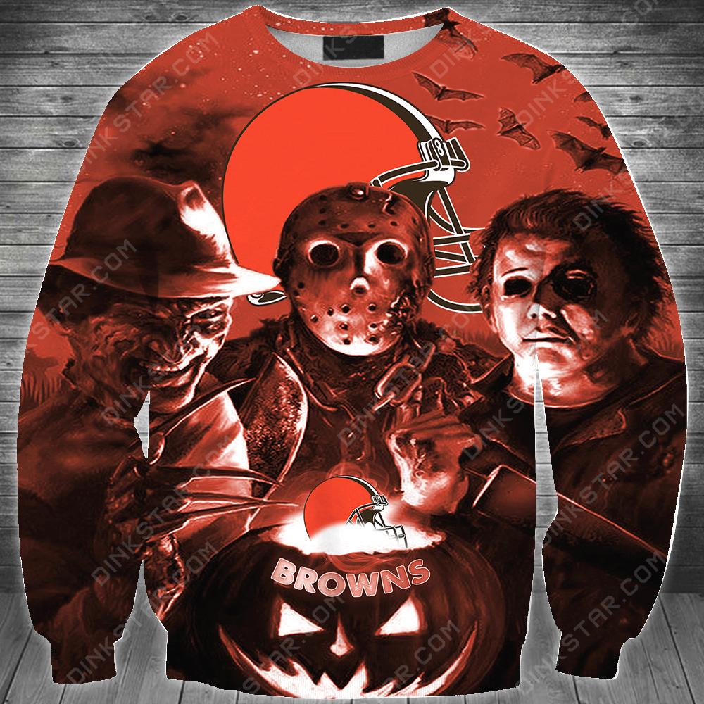 Cleverland Browns Halloween Limited Edition Unisex All Over Print Full 3D T-shirt Sweater Hoodie